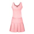 thumbnail image 5 of REORIAFEE Women 2 Piece Outfits Summer Casual Tracksuit Set Beach Outfit Fashion Summer Women Backless Sleeveless Sexy High Waisted Dresses Shirts Sets Pink S, 5 of 7