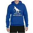 thumbnail image 2 of Wild Bobby, Unstoppable T Rex Funny, Pop Culture, Unisex Graphic Hoodie Sweatshirt, Royal, XX-Large, 2 of 4