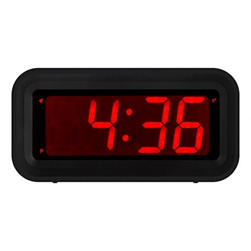 LED Digital Alarm Clock Battery Operated Only Small for Bedroom/Wall/Travel new 