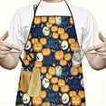 thumbnail image 2 of Happy Halloween Pumpkin Pattern Apron-Garden Aprons for Women with Pockets-Cotton Linen Waterproof Kitchen Cooking Gardening Aprons Adjustable for Kitchen,Cooking,BBQ and Salon 33"x27", 2 of 7