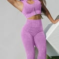 thumbnail image 4 of Wancir Workout Sets for Women 2 Piece High Waisted Seamless Leggings with Padded Stretchy Sports Bra Sets Gym Clothes, 4 of 6