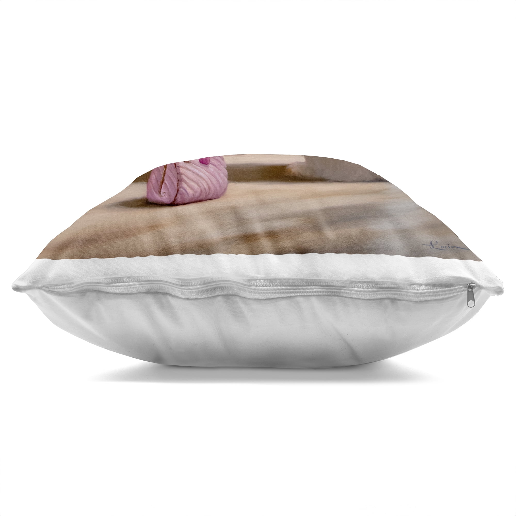 Stupell Industries Final Touch Makeup Bunny Decorative Printed Throw Pillow, design by Lucia Heffernan