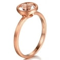 thumbnail image 2 of 1 Carat Bezel set Morganite Solitaire Gemstone Engagement Ring in Rose Gold, 2 of 4