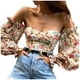 thumbnail image 1 of Blusas superiores estampadas de manga larga con estampado de un hombro sexy de moda de verano para mujer Fridja gope5020, 1 of 5