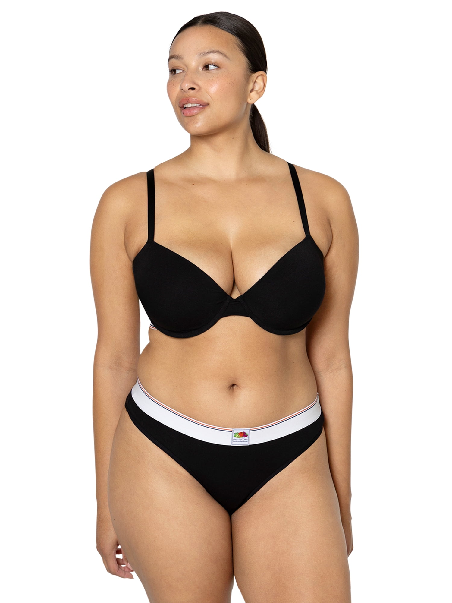 fresh collection by Fruit of the Loom Women's Cotton Demi Push-Up Bra