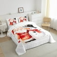 thumbnail image 3 of Feelyou Funny Santa Claus 01, Cartoon Kawaii Snowman Twin Comforter Sets, Christmas Snowflake Reversible Bedding Set, Super Cozy Room Decor, 2pcs, 3 of 8