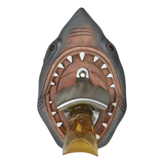 Set Of 2 Nautical Sea Great White Shark Jaws Wall Soda Beer Bottle Cap Openers