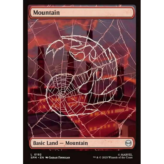 MtG Marvel's Spider-Man Common Mountain [Full-Art Spiderweb] #192