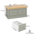 thumbnail image 6 of Swedhaus Modern Coffee Table for Living Room,Multi-Functional Wood Rectancular Center Table with 2 Storage Drawers for Home,Gray, 6 of 8