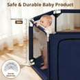 thumbnail image 5 of Baby Playpen, Travel Baby Playards, Baby Play Yard, 6Panels Portable Infant Play Game Area,Blue, 5 of 7