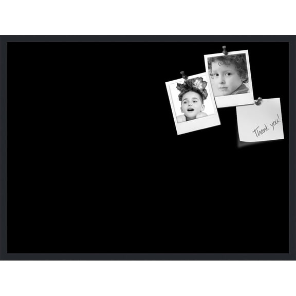 PinPix 40x30 Custom Cork Bulletin Board Solid Black Poster Board Has a Fabric Style Canvas Finish, Framed in Solid Black, by ArtToFrames (PinPix-622)