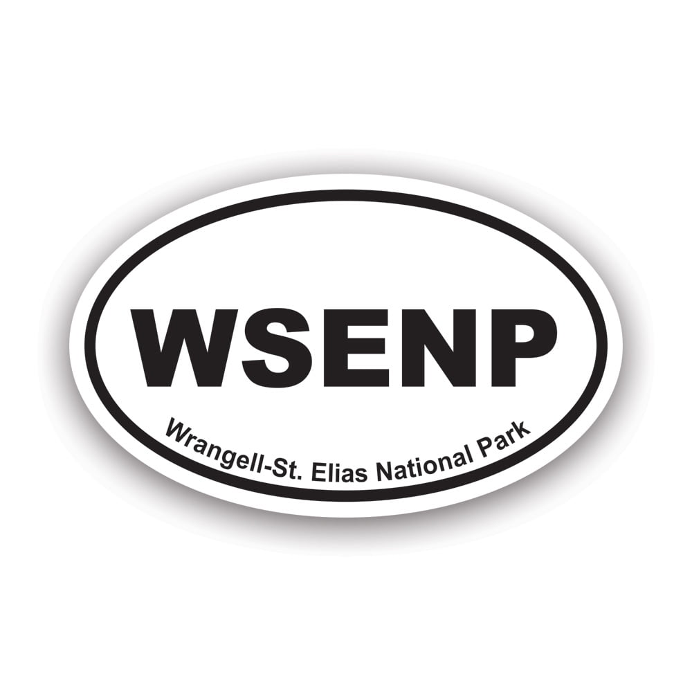 WrangellSt. Elias National Park Oval Sticker Decal Self Adhesive