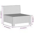 thumbnail image 4 of vidaXL Canapé Central de Jardin avec Coussin Gris en Rotin Poly, 4 of 5