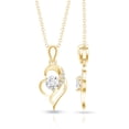 thumbnail image 3 of Rosec Jewels Lab Grown Diamond Heart Pendant Necklace for Valentines Day - EF-VS Quality Certified, 14K Yellow Gold, 3 of 6