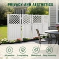 thumbnail image 4 of Devoko Fence Privacy Screen,4 Panels Outdoor Screen Enclosure for Patio & Yard, Resin Fence Panels Ideal for Hiding Air Conditioner and Trash Can, White, 4 of 7