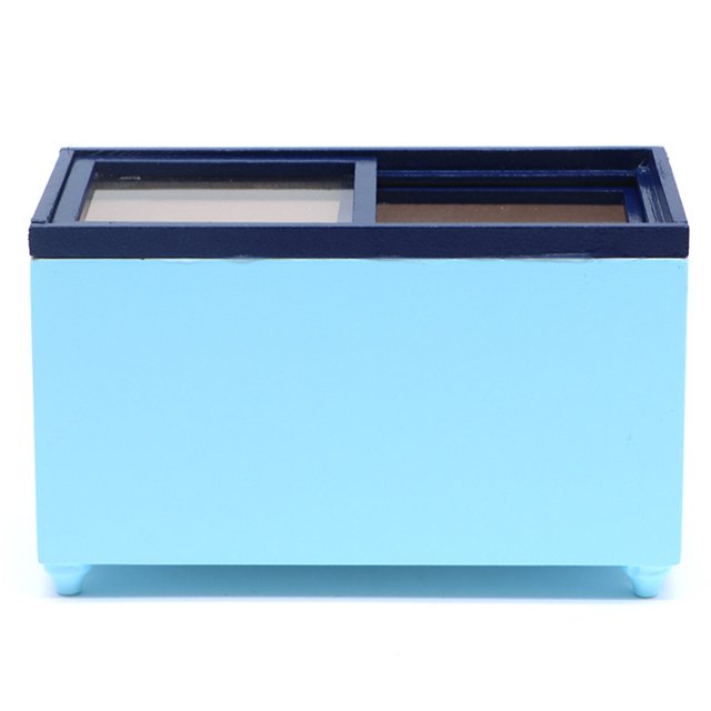 Vogacara Doll Home Miniatura Refrigerador Plástico 1:12 Cocina Bebidas Almacenamiento Jugar Juguete Decoración Muebles Verde Claro casas de muñecas Cielo azul Vogacara FN010838-03
