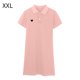 thumbnail image 1 of Vestido de mujer de manga corta, ajustado, bordado, vestido informal transpirable, rosa, XXL AweSitey AP001476-16B, 1 of 7
