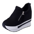 thumbnail image 4 of Chenyee Womens Fashion Platform Sneakers Wedge Walking Shoes High Heel Casual Thick Sole Footwear, 4 of 5