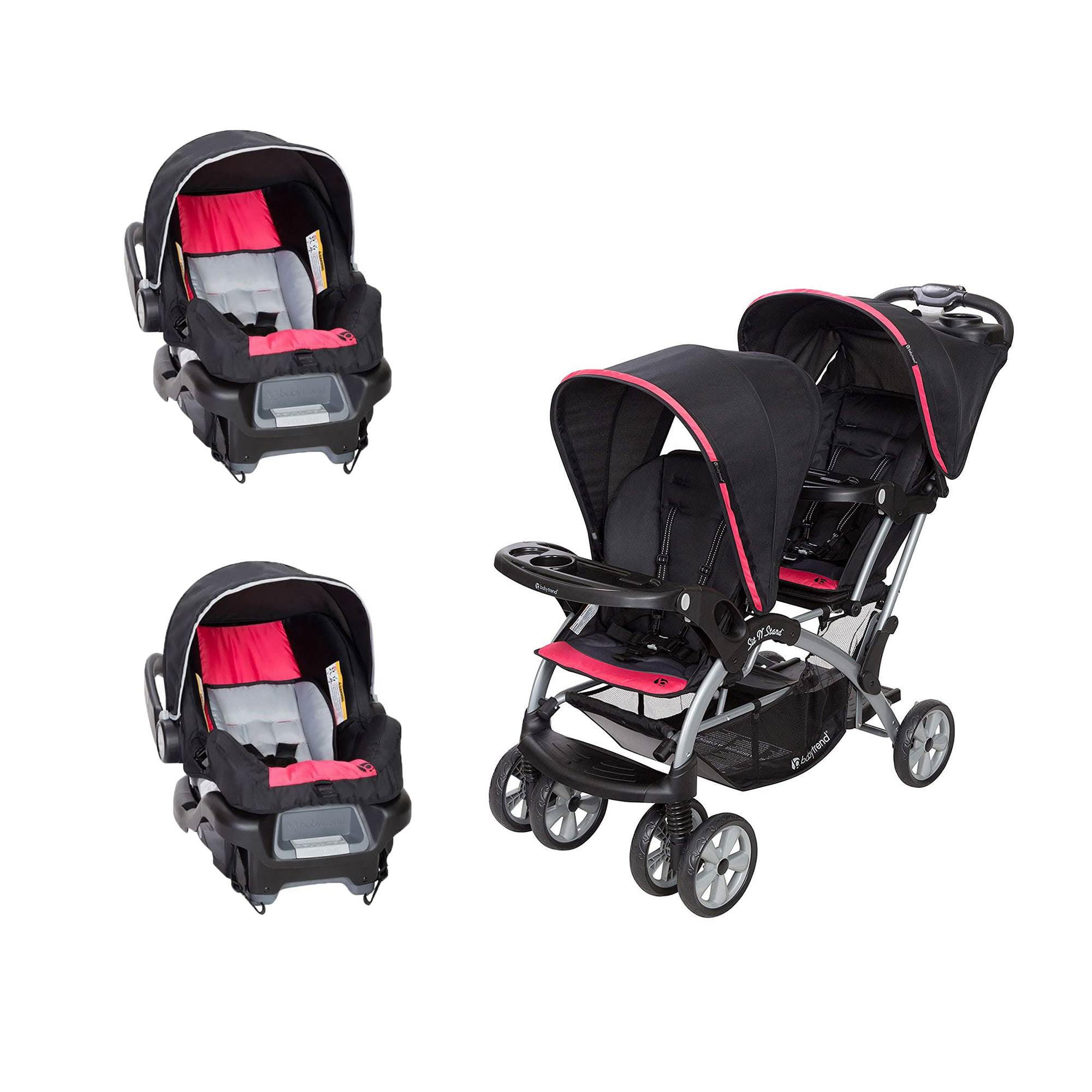 double stroller with 2 infant car seats