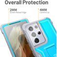 thumbnail image 2 of Compatible with Samsung Galaxy S21 Ultra Case, Dual Layer Shockproof Heavy Duty Case Built-in Kickstand for Samsung S21 Ultra 6.8 inch, NOT Screen Protector (Blue), 2 of 6