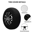 thumbnail image 2 of Goofa Eggplant Pattern Universal Tire Cover for Jeep, SUV, Truck, and Trailer – Waterproof, UV-Resistant,Easy to Install, Fits 14"-17" Tires-17 inch, 2 of 6
