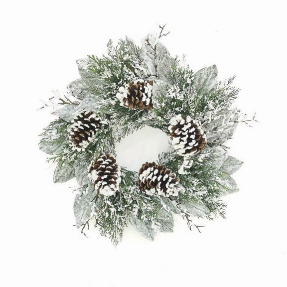 Melrose International LLC Cedar/Magnolia Leaf Wreath 22"D
