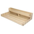 thumbnail image 2 of Jnismy Washer Dryer Countertop, 54"W X 27.5"D Wooden Washer and Dryer Countertop,Non-slip Laundry Machine Topper Cover with 2-Tier Shelf and 2.75"H Guard,Wooden Color, 2 of 12