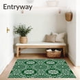 thumbnail image 3 of ODIKA 6x9 Machine Washable Non-Slip Area Rug, Festive Pinecone Swirl Holiday Accent High Traffic Rug, Green, 613247, 3 of 7