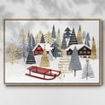thumbnail image 3 of Christmas Chalet Collection A - Framed Gallery Wrapped Holiday Canvas - 27 x 41 - Natural Wood Frame, 3 of 9