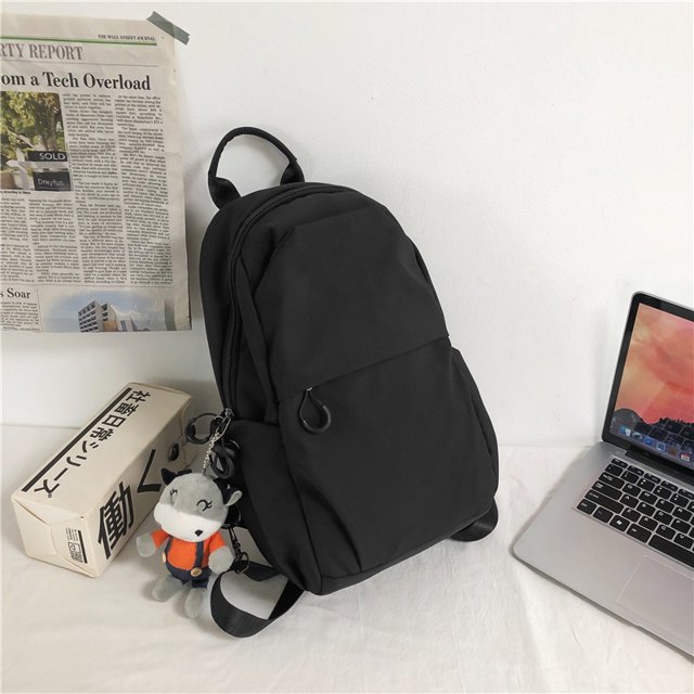 Mochila para estudiantes de secundaria de color sólido de moda para hombres y mujeres, bolso de mensajero informal de gran capacidad, bolso de pecho