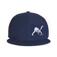 thumbnail image 3 of DouZhe Flat Brim Cap Snapback Hat, Anger Guitar Music Prints Adjustable Blue Adult Baseball Cap, 3 of 6