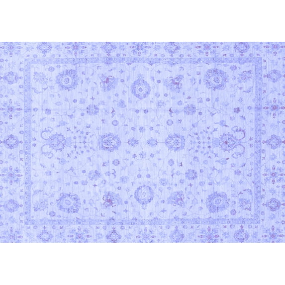 Ahgly Company Indoor Rectangle Oriental Blue Traditional Area Rugs, 6' x 9'