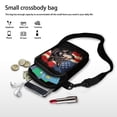 thumbnail image 7 of HELLHERO Wolf American Flag Pattern Messenger Bag with 2 Layers Women Messenger Bag Trendy Polyester, 7 of 7