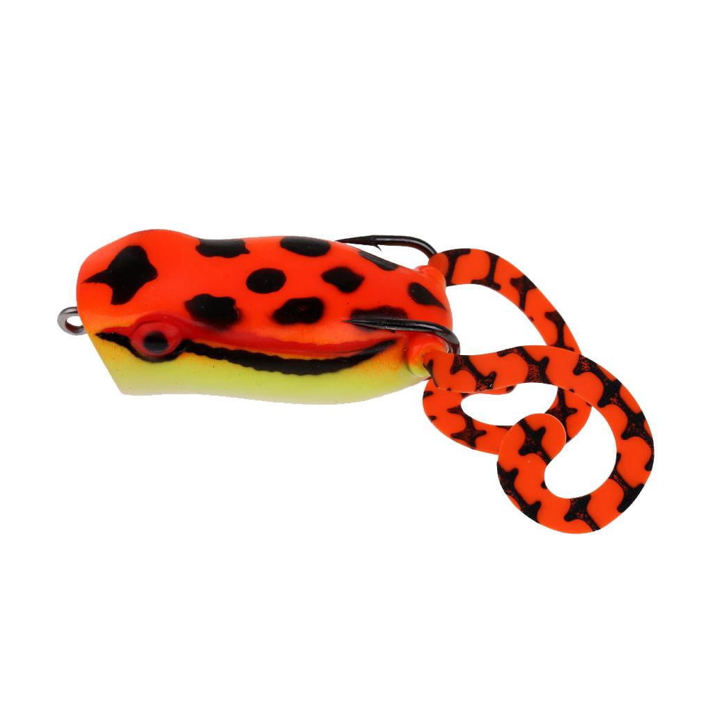 simhoa 6xFrog Lure Fishing Lures Crankbait Hooks Bass Baits Tackle Red