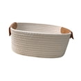 thumbnail image 4 of Cesta de almacenamiento de algodón tejida cesta de picnic decoración del hogar elegante cesta de fruta cesta de picnic para aperitivos sándwiches pan S, 4 of 8