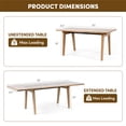 thumbnail image 2 of allforwood Solid Wood Extension Dining Table, 62" to 90"  Expandable Table, Versatile and Sturdy Centerpiece for Dining Room, Kitchen, Living Room (Light Oak), 2 of 9