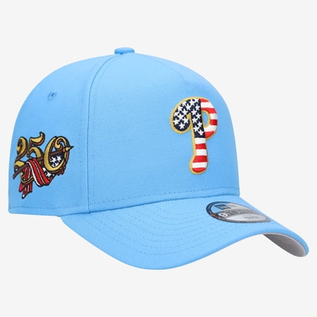 Youth New Era Light Blue Philadelphia Phillies Celebrate America s 250th 9FORTY A-Frame Adjustable Hat