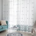 thumbnail image 1 of Rideau de Fenêtre Mode Broderie Feuille Voile Rideau Transparent pour Chambre, 1 of 7