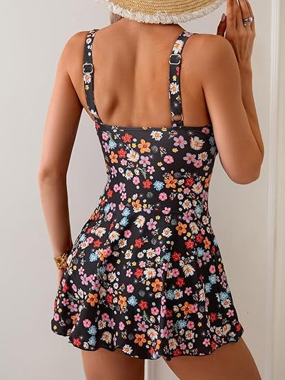 ZANKLEY One Piece Swimdress Swimsuits for Women Tummy Control Swim Dresses Skirt Bathing Suit