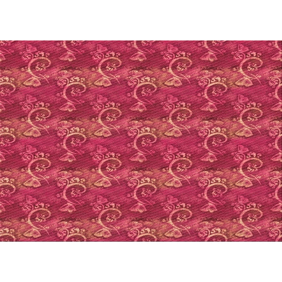 Ahgly Company Indoor Rectangle Patterned Crimson Red Area Rugs, 2' x 3'