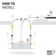 thumbnail image 4 of Projecteurs de Plafond LED IP54, Blanc Chaud 3000K / Ensemble de 3 Projecteurs LED Ronds Extra Plats 7 Watts (7W) / 700 Lumens, Blanc, 4 of 5