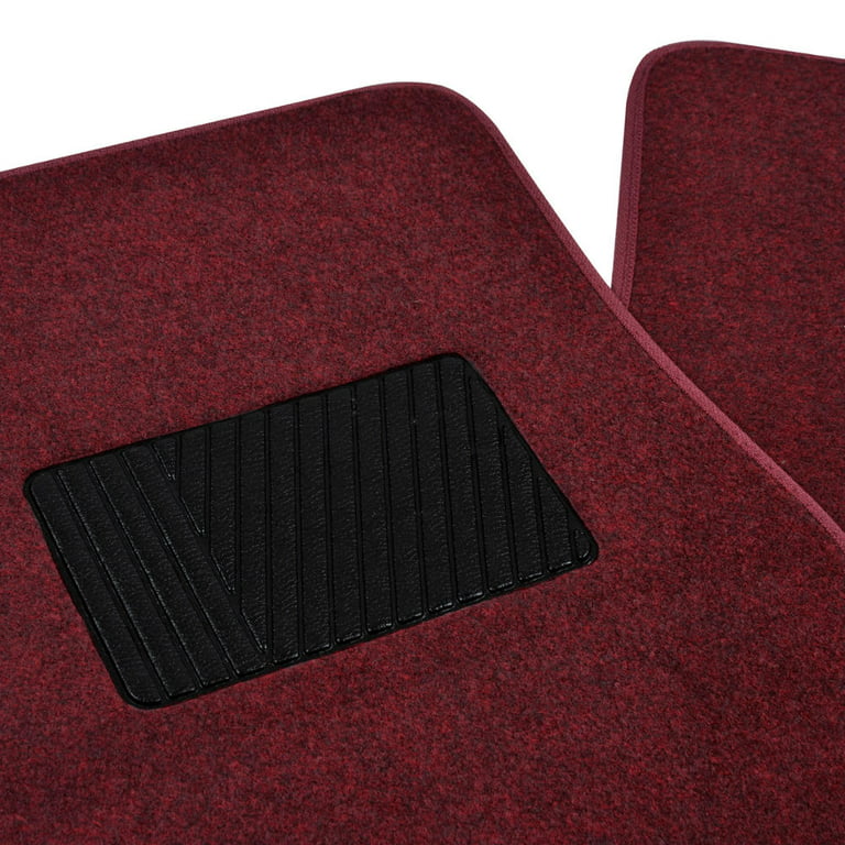 Bdk Interlock Car Floor Mats - Secure No-Slip Technology for Automotive Interiors - 4pc Inter-Locking Carpet (Beige)