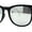 Matte Black Silver Mirror, variant on Mens Collapsible Oversize Thin Plastic Hipster Horn Rim Sunglasses Matte Black Red Mirror