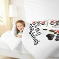 thumbnail image 4 of Feelyou Merry Christmas Kids 01, Xmas Buffalo Hats Twin Comforter Sets, Kawaii Pet Paw Reversible Bedding Set, Ultra Soft Home Decor,2 Pieces, 4 of 8