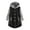 Black, variant on Aayomet Trench Coats For Women Women's Ring Snap Detail Asymmetrical Closure Stand Collar Welt Pockets Coat, M