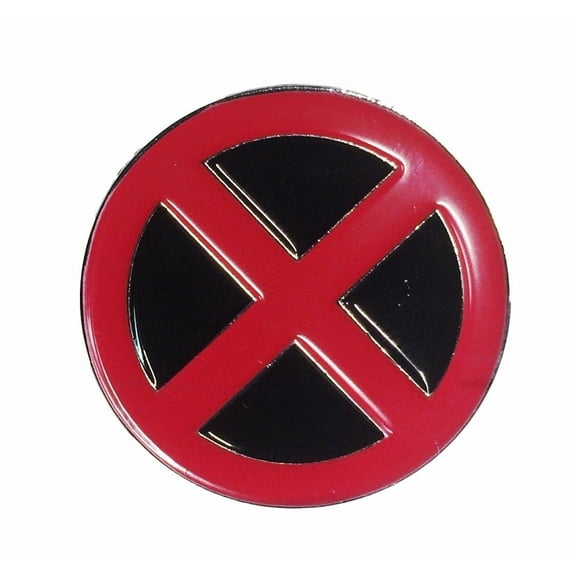 X-Men Red/Black Shoulder Logo 1 1/4" Diameter Metal/Enamel Pin