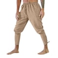 thumbnail image 2 of BVWKPCV Viking Pirate Pants Men: Renaissance Costume Men Medieval Pants - Pirate Halloween Costumes & Renaissance Faire Khaki XL, 2 of 6