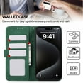 thumbnail image 5 of SaniMore Case Wallet for Samsung Galaxy A53 5G, RFID Blocking PU Leather Kickstand Flip Cover with 3 Card Slots [TPU Protective Interior Shell], Magnetic Folio Compatible with Samsung A53 5G, Green, 5 of 6