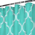 thumbnail image 3 of Turquoise Geometric Quatrefoil Pattern Shower Curtain 36"x72" ,Bathroom Decorative Shower Curtains Set with 12 Hooks,Modern Waterproof Washable Shower Curtain, 3 of 6