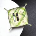 thumbnail image 6 of Multi-Size Leather Tray Four Corners Four Button Design Anti-Scratch Waterproof Convenient Cleaning Convenient Storage Lime Houndstooth Hand-Drawn Sketch_4 Small, 6 of 8